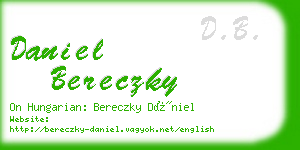 daniel bereczky business card